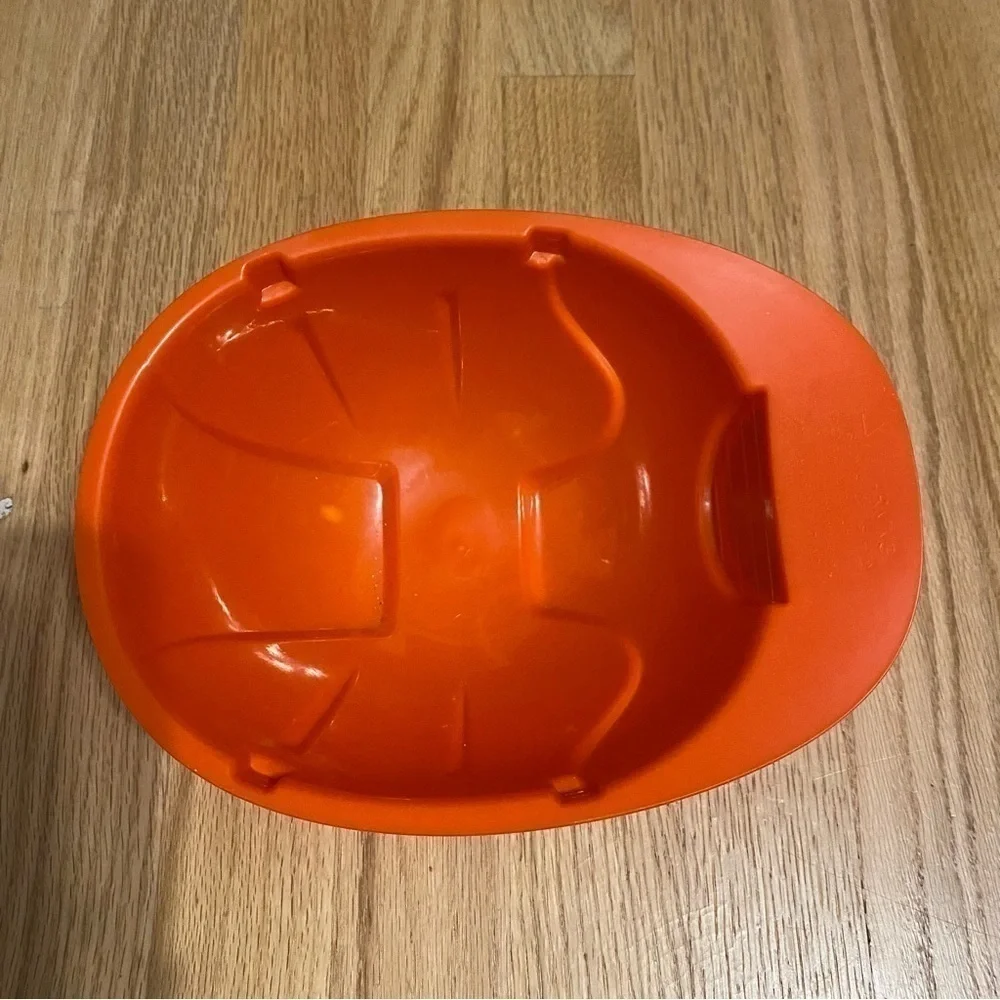 Black & Decker Orange Plastic Hard Hat Toy Construction Worker Costume Accessory